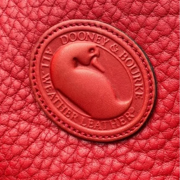 Dooney and Bourke awl Leather Red satchel crossbody bag P29 - Picture 7 of 16